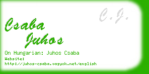 csaba juhos business card